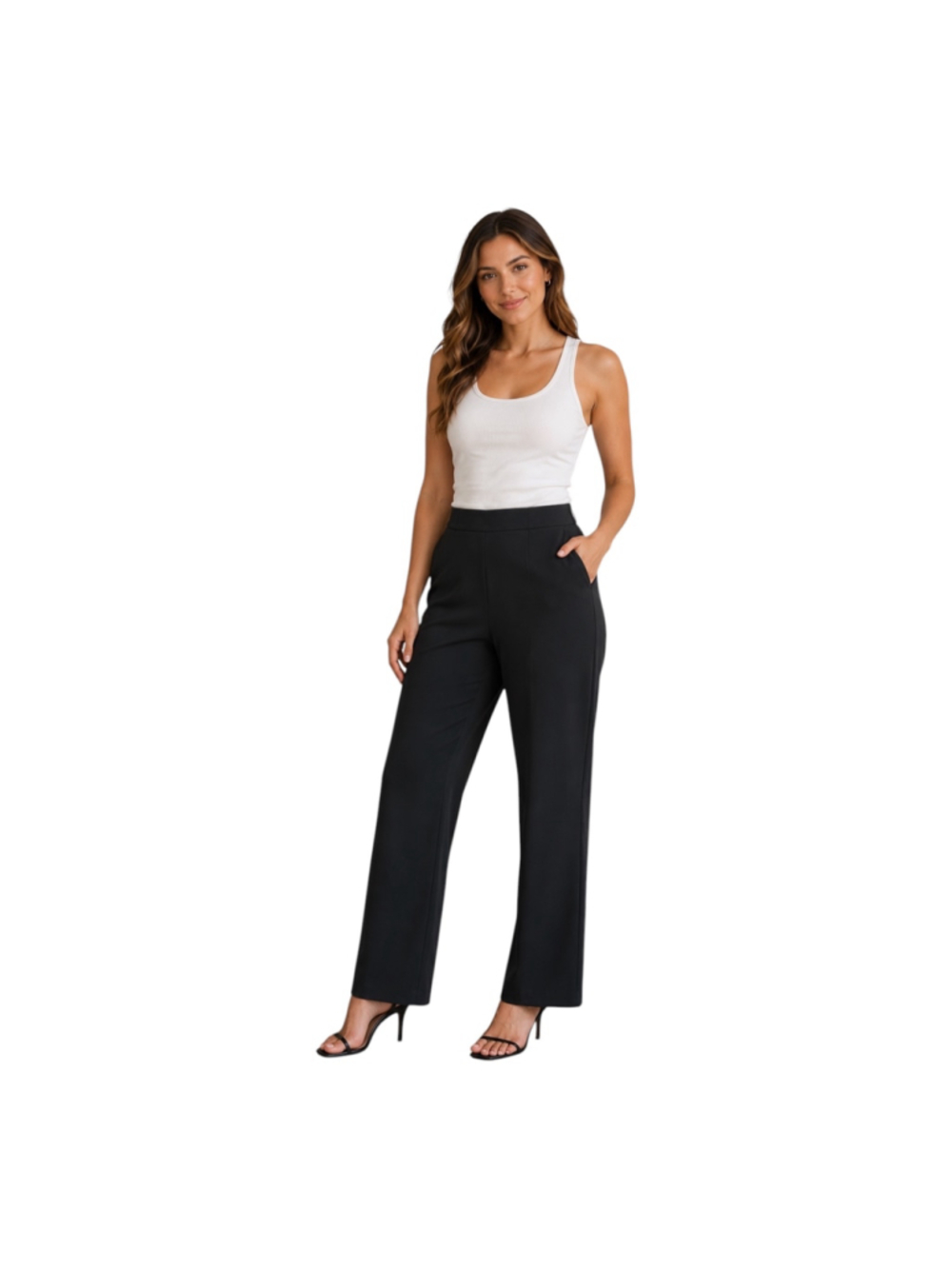 NIC+ZOE Black Onyx Wide Leg Pull-On Pants Size S NWT $128